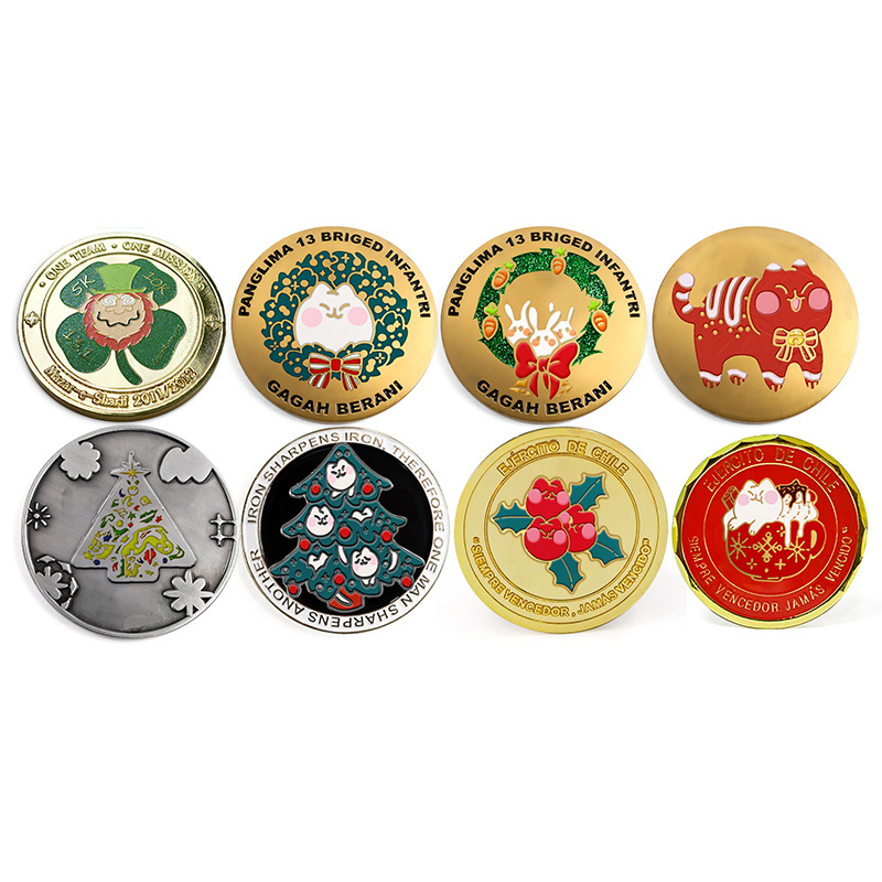 Custom Designs New Wishing Coin Merry Christmas Happy Holidays Santa Claus Gold European coins