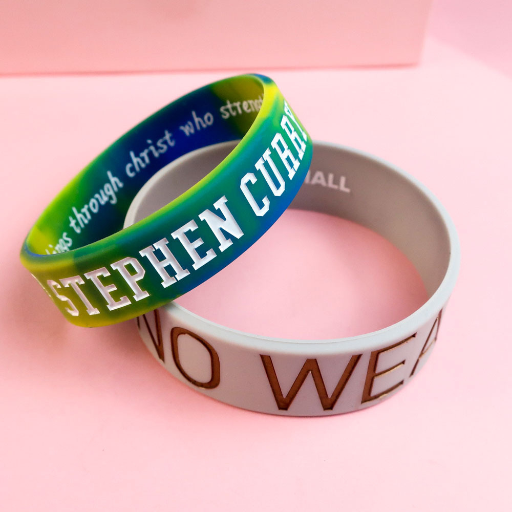 Custom sports rubber silicone bracelets men make your own rubber wristbands with message or logo personalized wrist bands