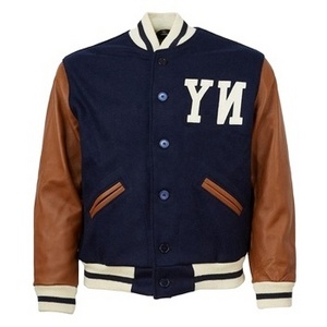 Custom Manufacturers Men's Wholesale Letterman Jackets Men Baseball Leather Sleeve Winter Coat Varsities Bomber Jackets Clothing