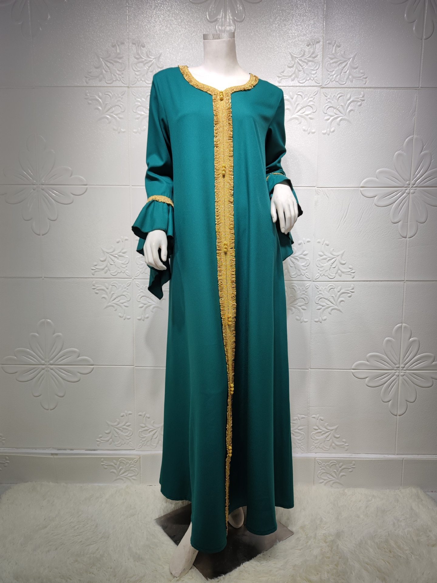 Abaya Dubai Turkey Solid Color Simple Modest Kaftan Islamic Clothing Abaya Muslim Dresses For Women