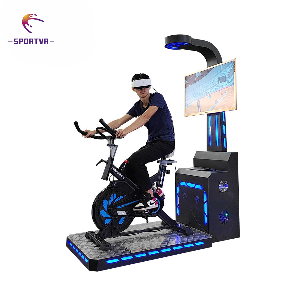 Ajustable Cushion Sports 42 inches Screen Fitness Bicycle 9D Motion Simulator Vr Bike