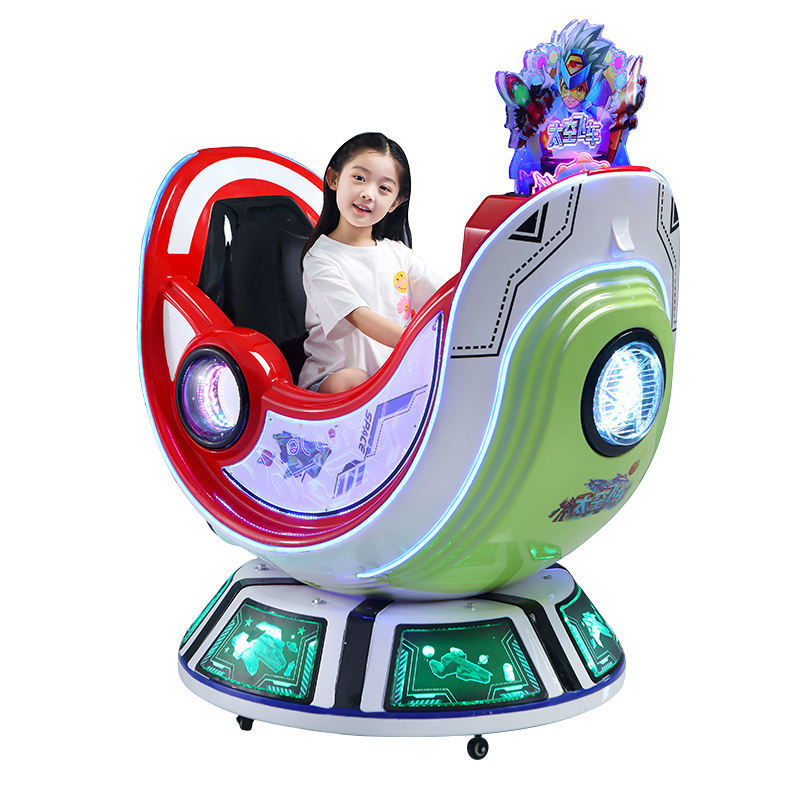 Safety comfortable kids amusement space capsule coin operated kids ride swing game machine with light and music