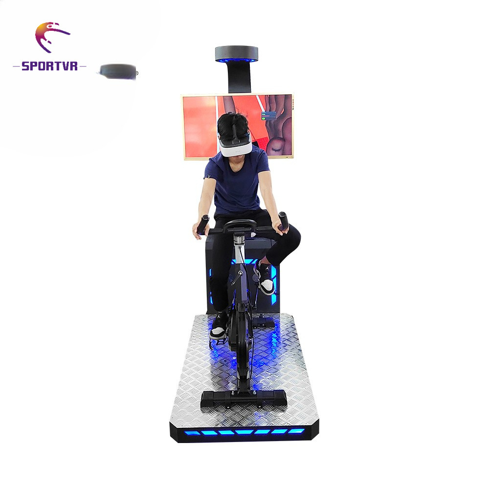 Ajustable Cushion Sports 42 inches Screen Fitness Bicycle 9D Motion Simulator Vr Bike