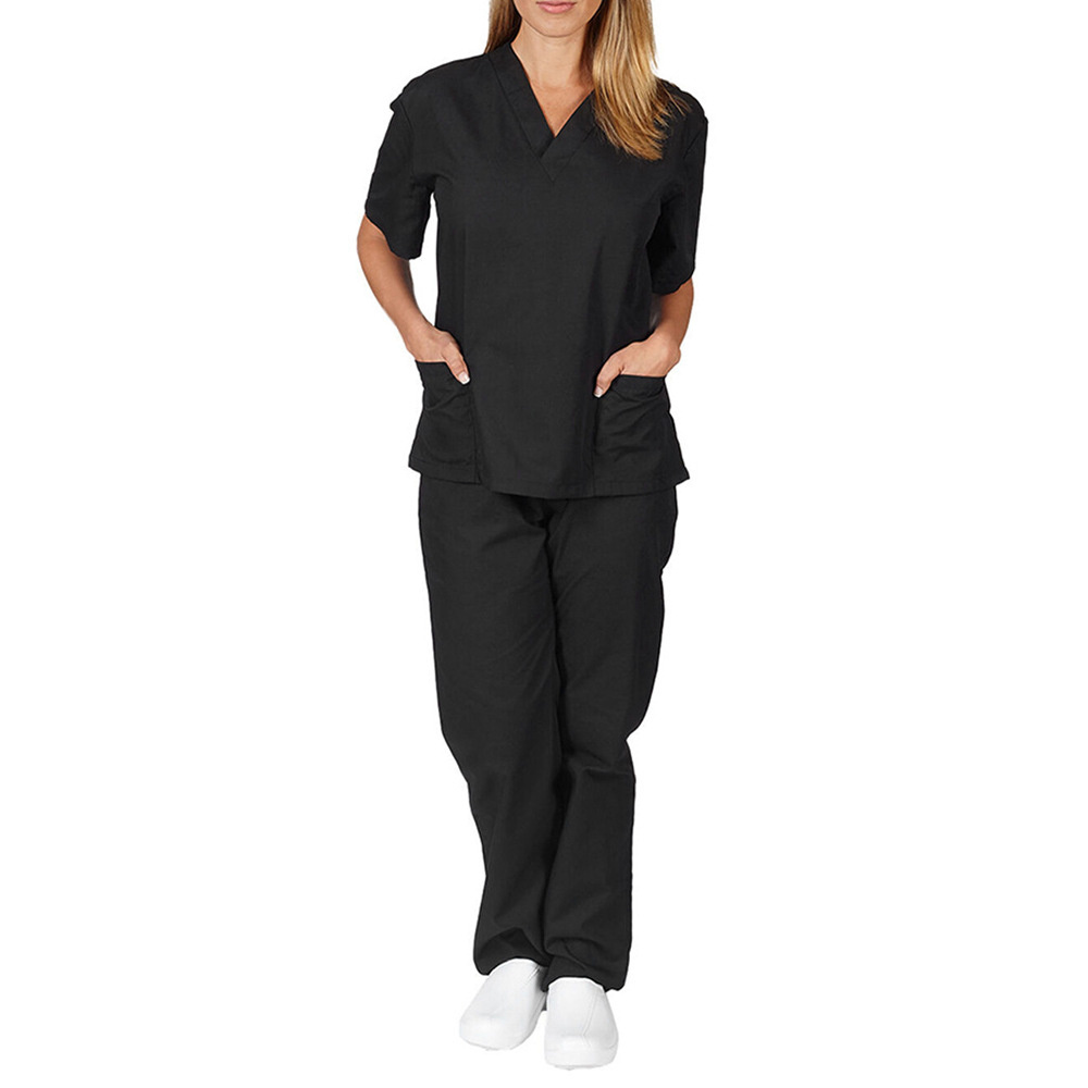 New design scrubs wholesale cheap scrub fashionable nurse hospital medical jogger scrubs uniforms sets for women  Vest For Women