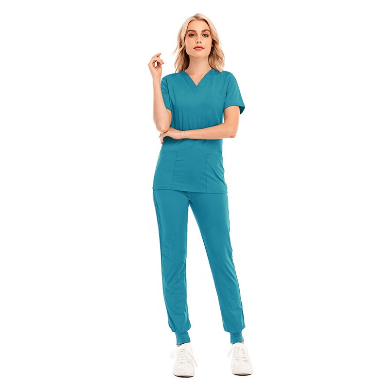 New design scrubs wholesale cheap scrub fashionable nurse hospital medical jogger scrubs uniforms sets for women  Vest For Women