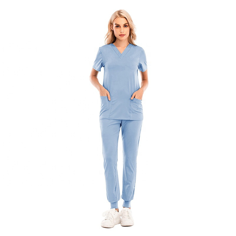 New design scrubs wholesale cheap scrub fashionable nurse hospital medical jogger scrubs uniforms sets for women  Vest For Women