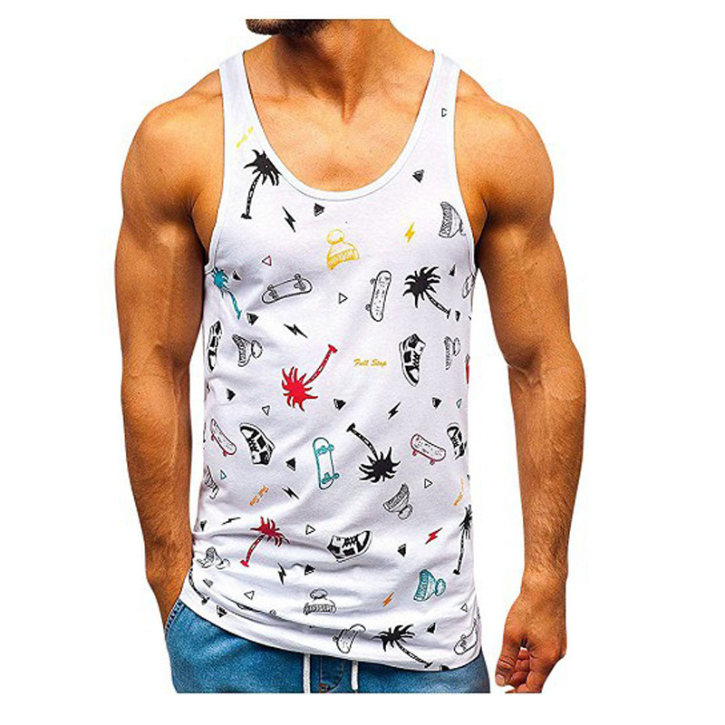 Sport Sweat absorb Vest Full Sublimation Singlets Men Outdoor Muscle Fashion Fitness Bodybuilding Tang Top Professional Gym