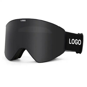 Custom UV400 Protection Skiglasses Sport Snow Board Eyewear OEM  Anti Fog Ski Glasses googles Straps Magnetic lens Ski Goggle