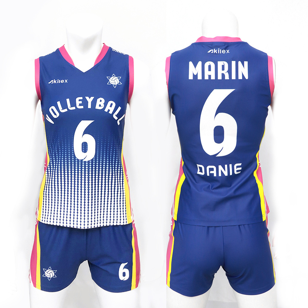 Wholesale Custom Sublimation Clothing Shirt Sports Women Men Volleyball Suit Female Volleyball Uniform