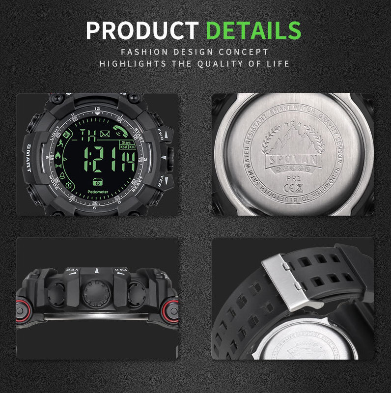 Shenzhen High Quality Round Display Stainless Steel Men Sport Reloj Smart Watch