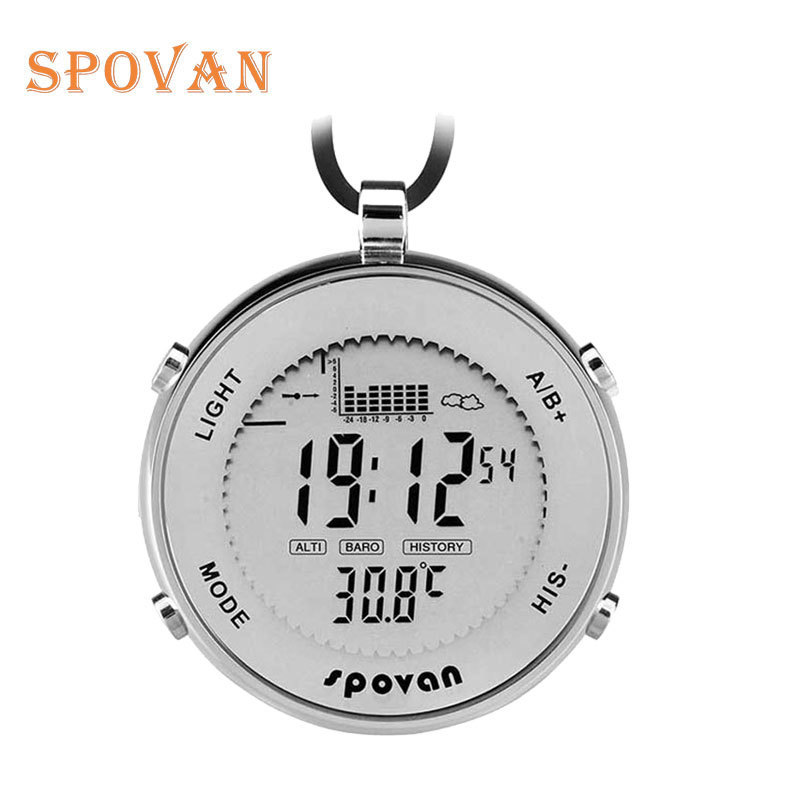 Spovan digital stainless steel material 5ATM waterproof SPV600 pocket fishing watch