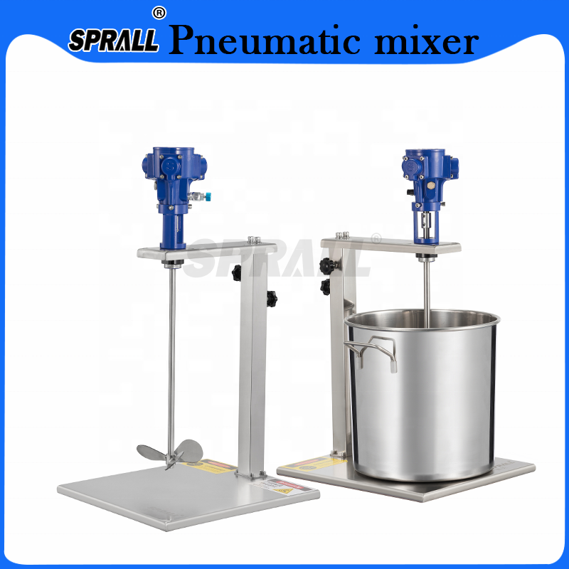 SPRALL 5 Gallon Stainless Steel Pneumatic Mixer Stirring Explosion-proof Glue Ink Agitator Paint Liquid Mixer