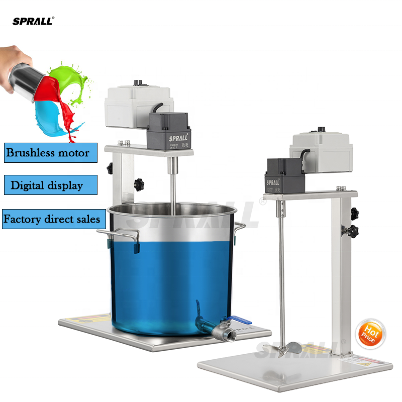 SPRALL Remote Control High Speed 5 Gallon Offset Lab Ink Print Liquid Soap Electric Mixer Paint Mixing Agitator Machine