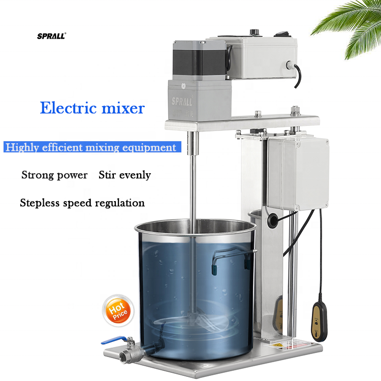 SPRALL High-Power Industry Coating Putty Powder Electric Agitator Cosmetic Lotion Cream Fluid Liquid Mixer Machine