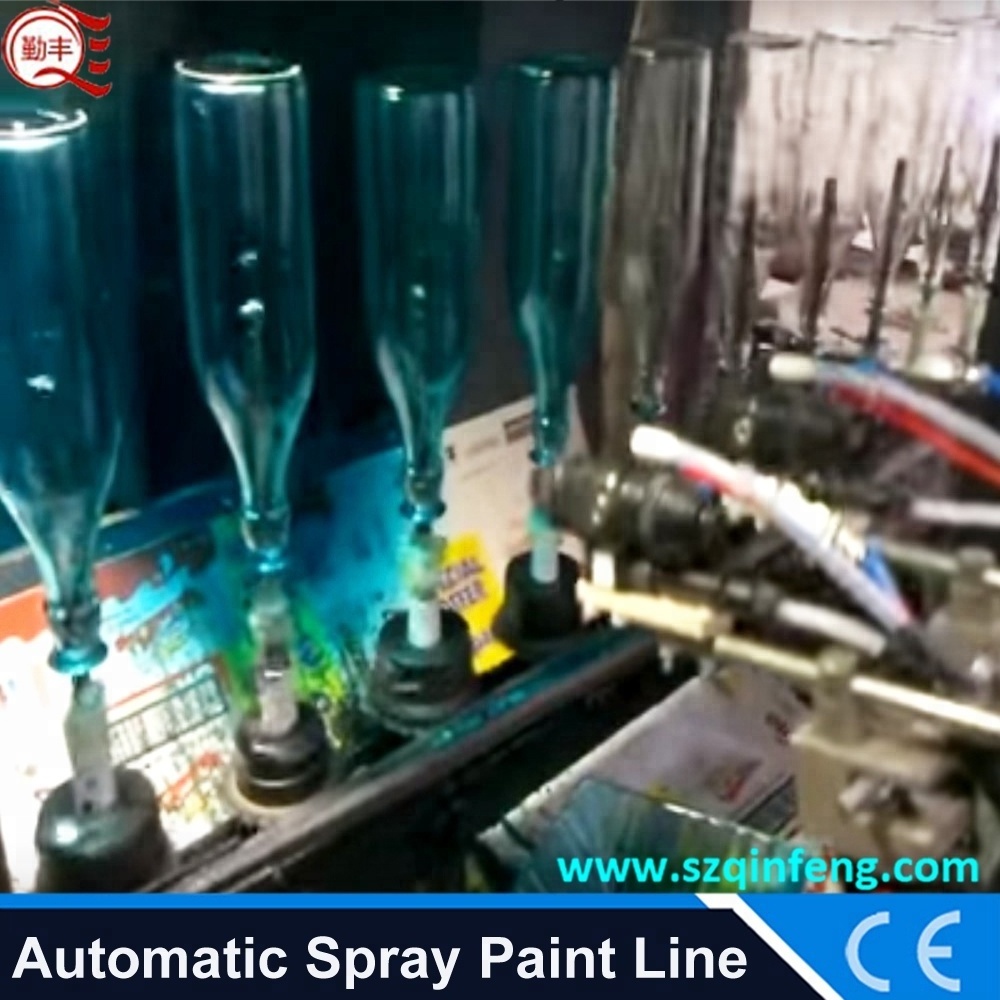 Color UV paint spray Automatic line painting machine for glass cup, glass bottle, plastic parts