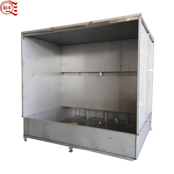 Water curtain spray paint booth for manual spraying