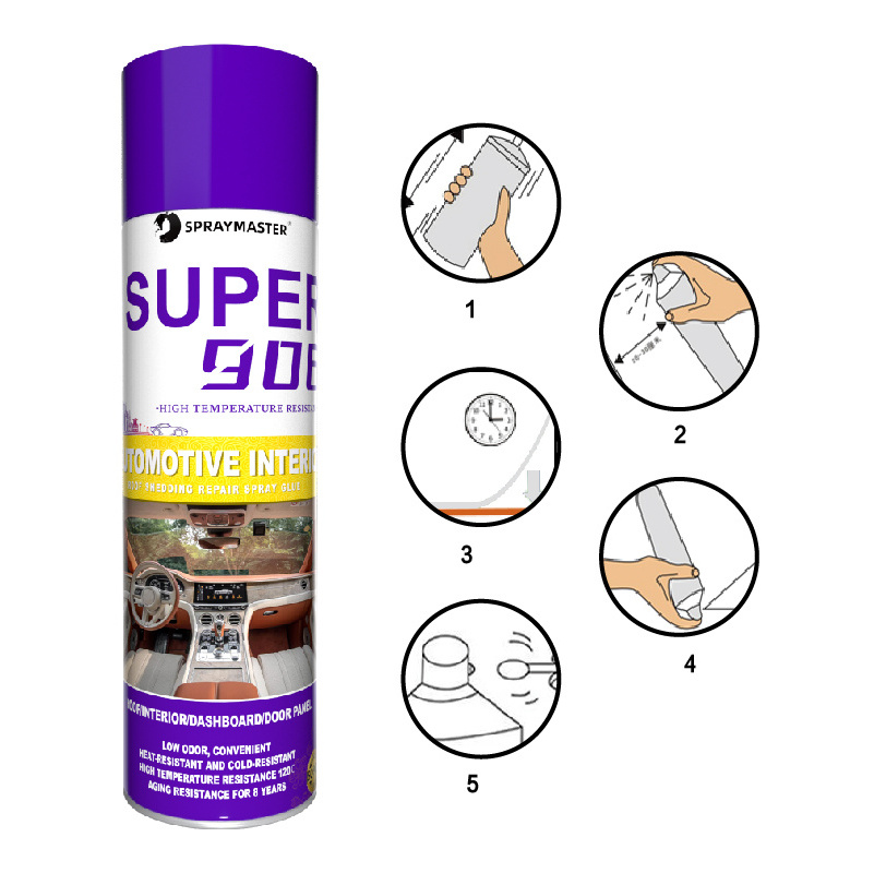 Factory Wholesale Automotive Headliner High Temperature Resistance Spray Adhesive Glue For Car Roof Interior Upholstery