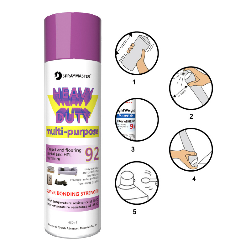 Manufacturer Supply Transparent Multipurpose Spray Adhesive Glue for Plastic Poly Wallpaper