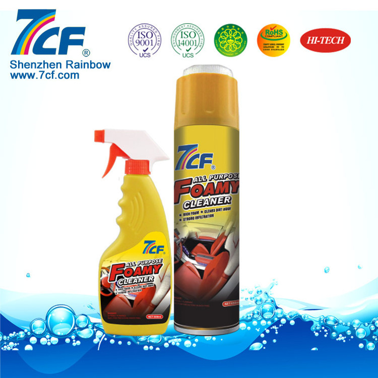 Multi purpose foam cleaner spray aerosol tire leather and seat