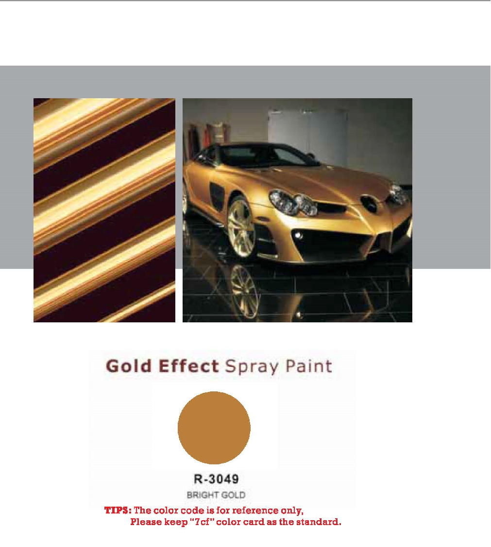 7CF Metallic Lacquer Painting Material Shining Gold Effect Golden Spray Paint