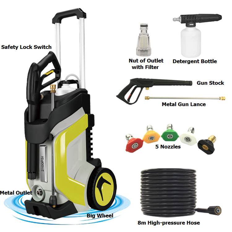 Electric high pressure pump car wash steam cleaning machine for cars