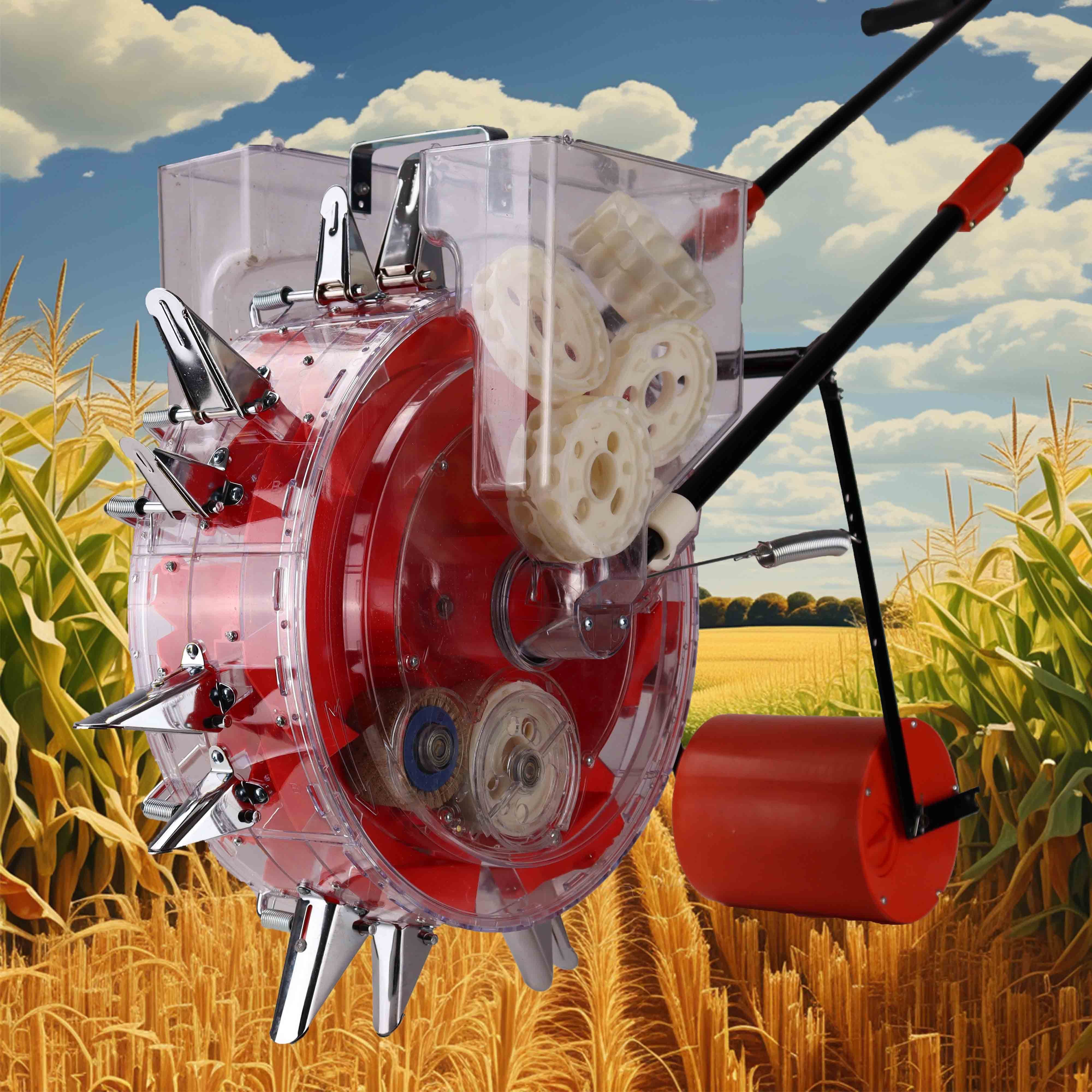 Factory Direct Sale Hand Seeder Agricultural Push Drill Seed Machine & Transplanters 6 Row Direct With High Quality