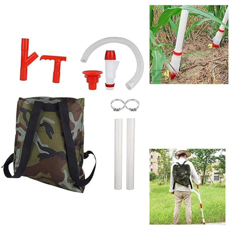 Multi functional backpack fertilizer spreader handheld tool and agricultural garden fertilizer applicator for corn and vegetable