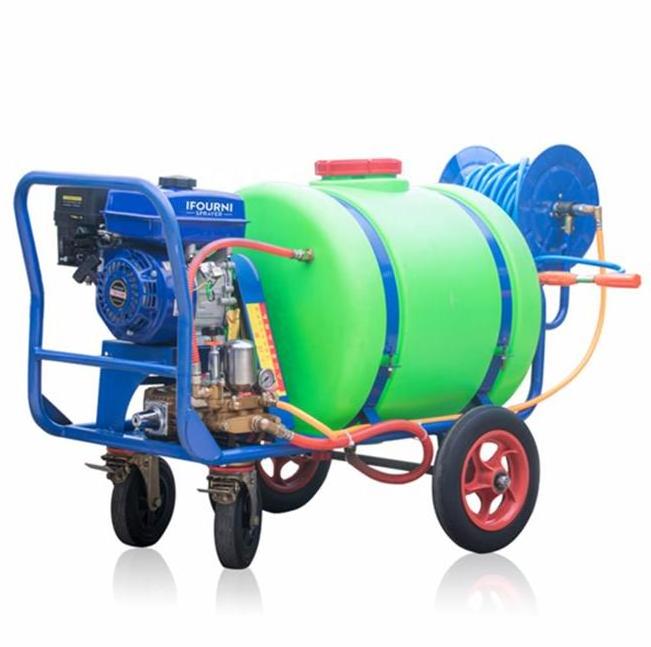 300 L trolley Gasoline Power agricultural sprayers Hand push sprayer Mobile sprayer 30m 8.5mm spray hose garden tools