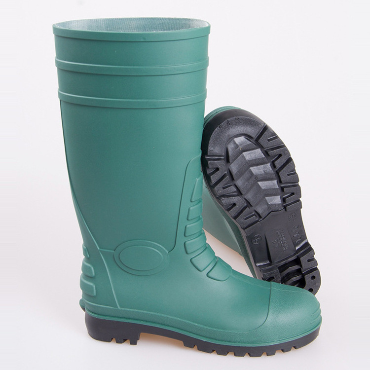 Anti Slip Waterproof Oil Acid Alkali Resistant Steel Toe Puncture Proof Antistatic  PVC Safety Rain Boots boots for rain