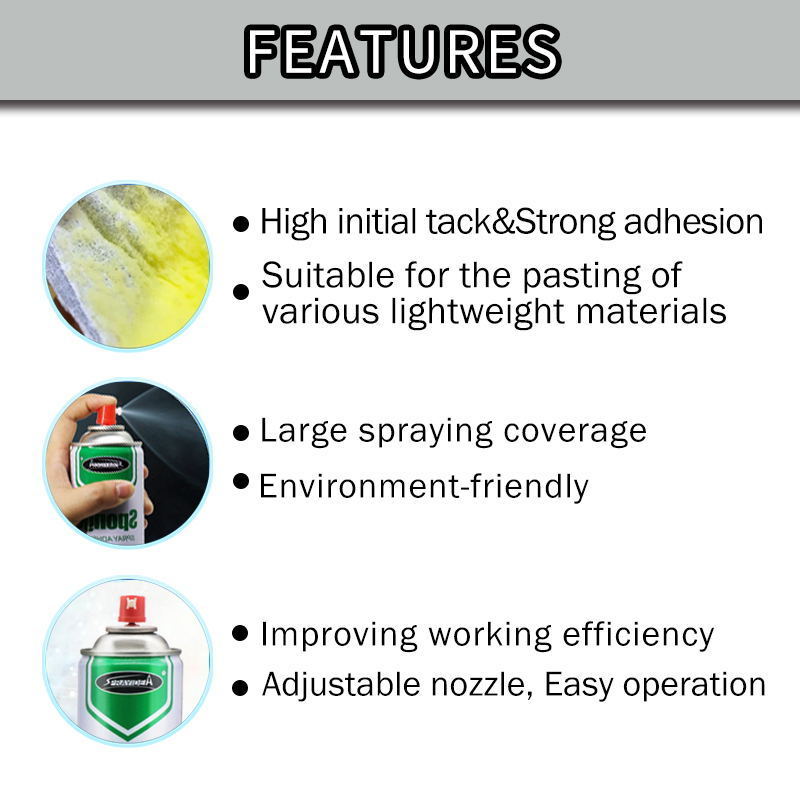 Sprayidea 32 600ml SBS Non-Corrosive Carpet Glue for Construction Mattress Woodworking Transportation Bonding