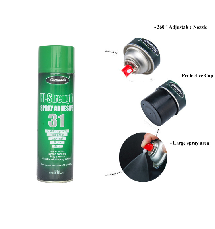 Heavy duty permanent multi purpose aerosol spray the adhesive for wood