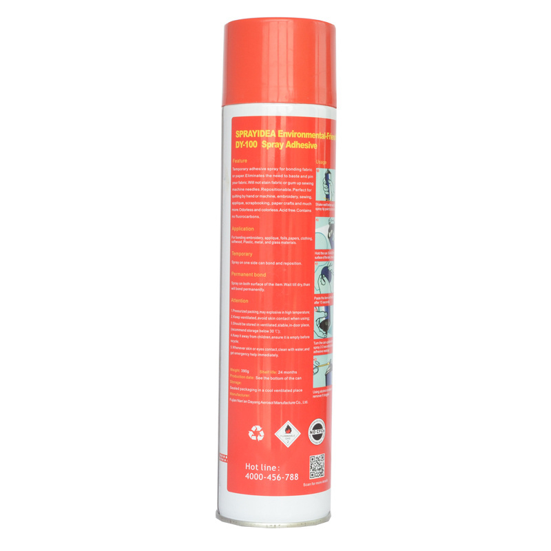 Sprayidea DY-100 transparent fabric spray glue for embroidery textile fabric