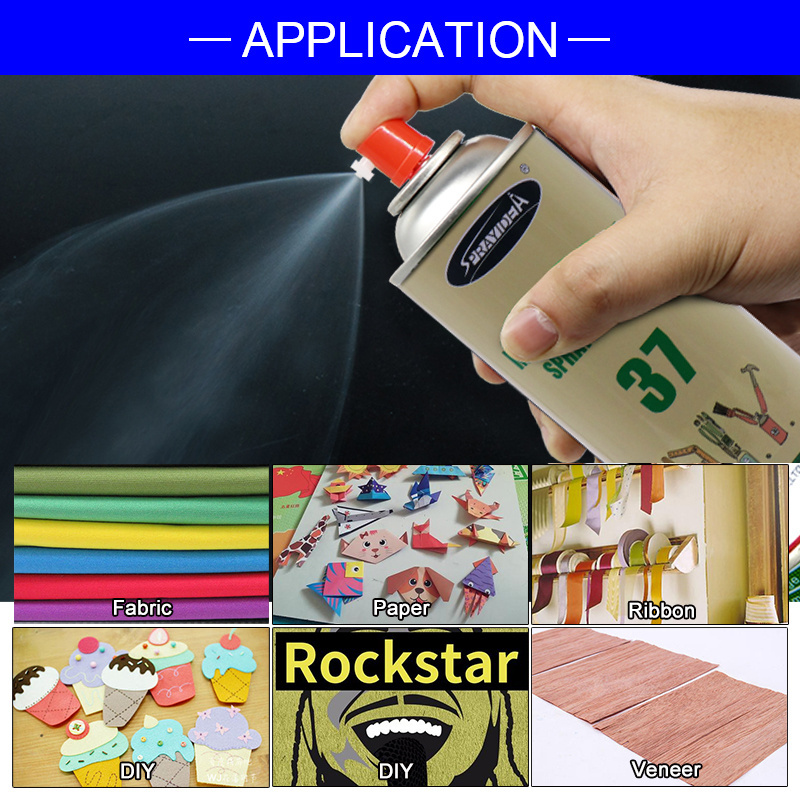 Sprayidea 37 Hot Sale Light materials Multipurpose Water Based Spray Adhesive for DIY paper plastic fabric