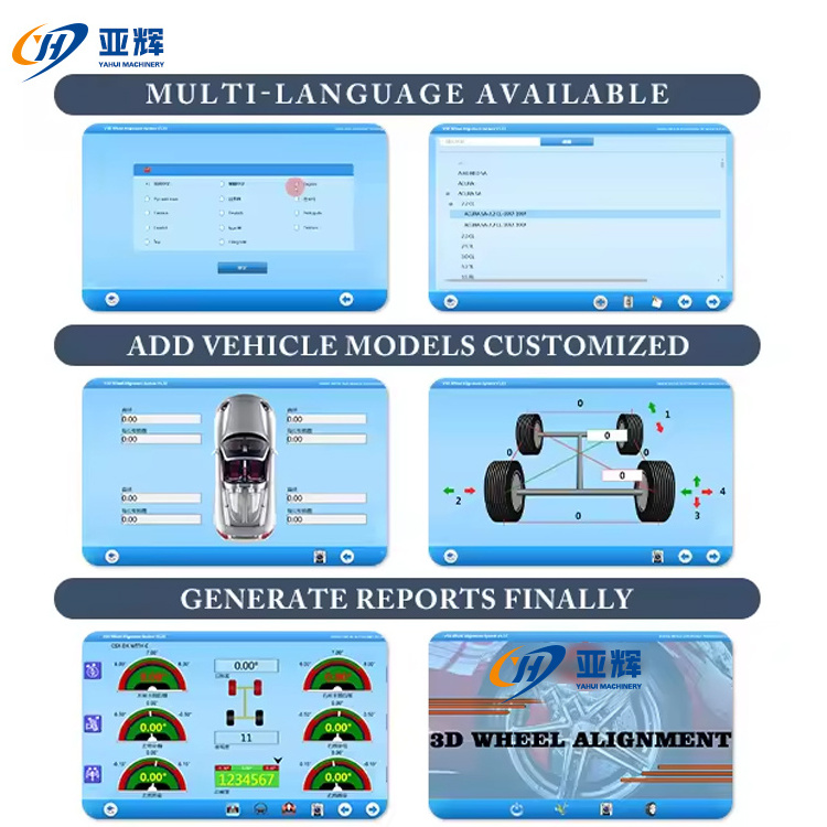 Automatic Tracking Double Screen camera 3D car wheel alignment machine