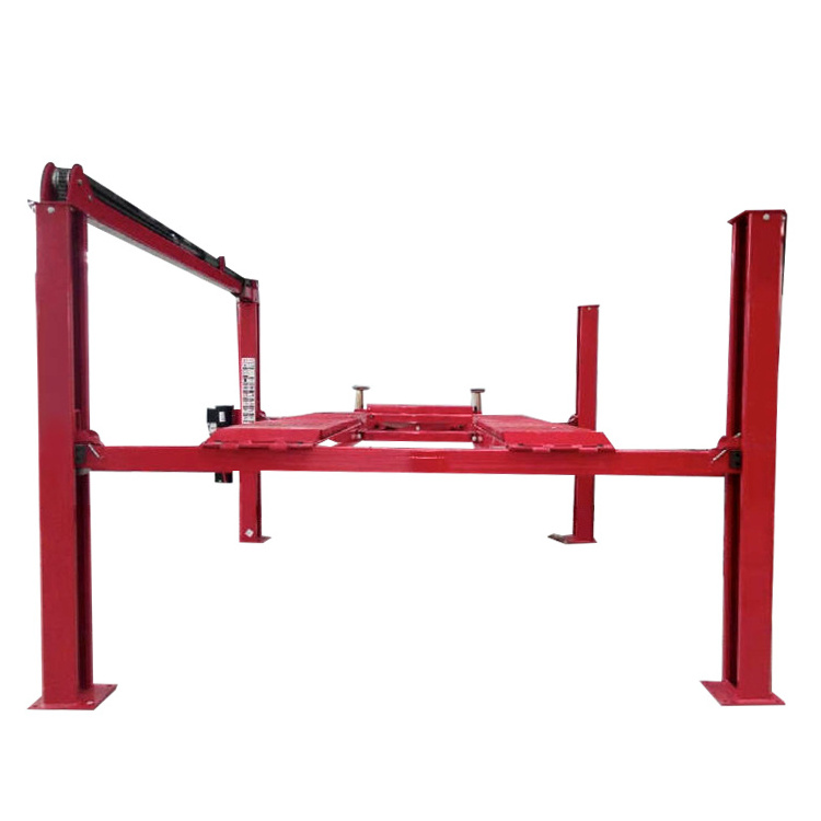 Ce approved 5000 kg hydraulic 4 columns wheel alignment four post car lift machine 4 post car lift with jacks