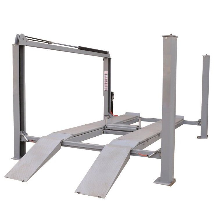 Ce approved 5000 kg hydraulic 4 columns wheel alignment four post car lift machine 4 post car lift with jacks