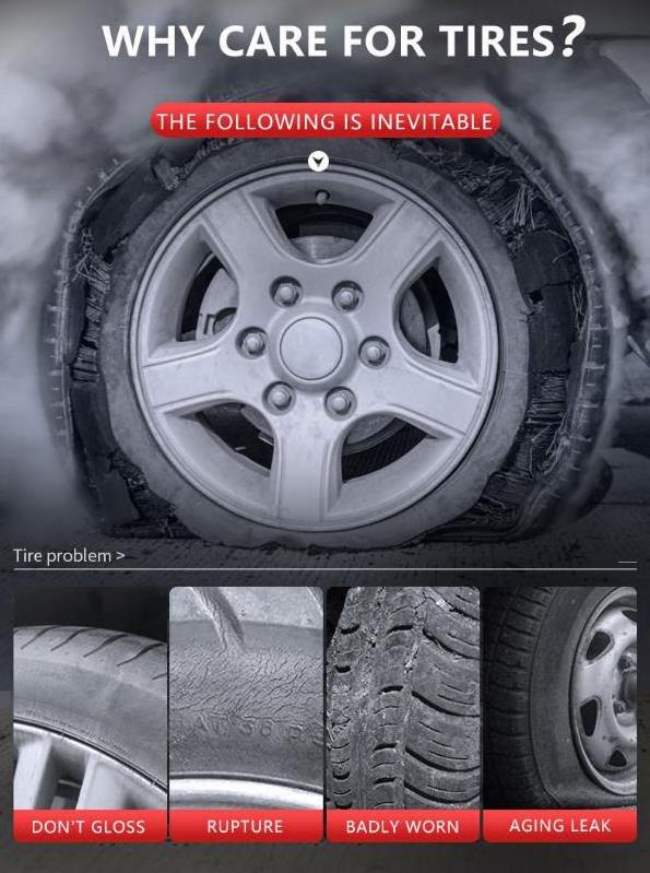 High Gloss Lasting Tire Polish Agent Tyre Glaze Wet Coating Cleaner Wax Polish Tire Shine