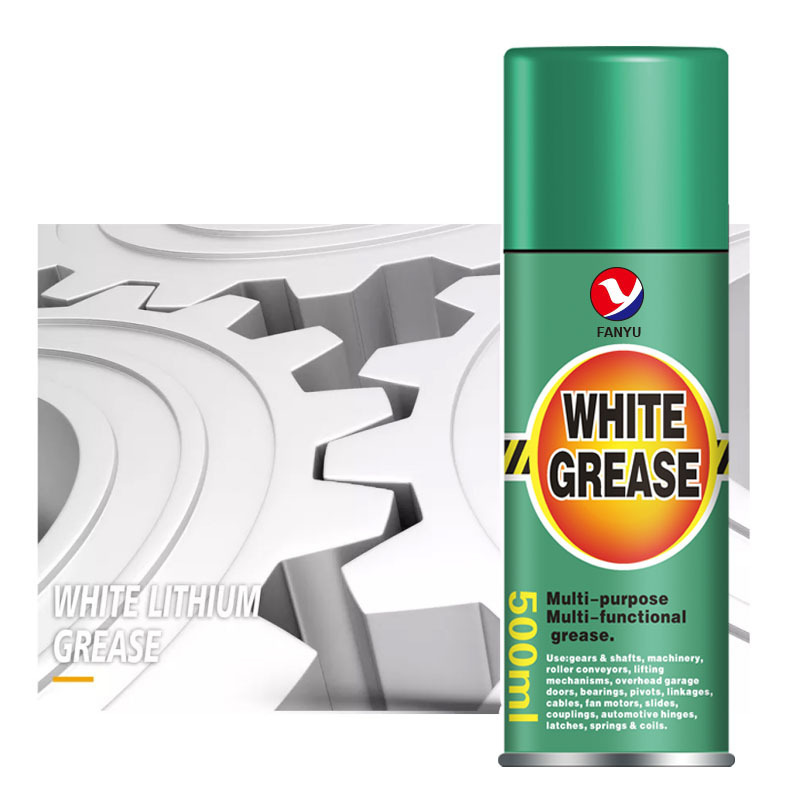 Car Chain Maintenance Oil White Lithium Grease Lubricant Spray With High Quality Industrial Grease Spray