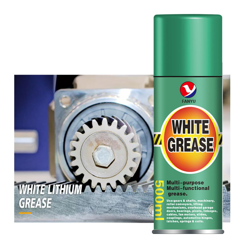 Car Chain Maintenance Oil White Lithium Grease Lubricant Spray With High Quality Industrial Grease Spray