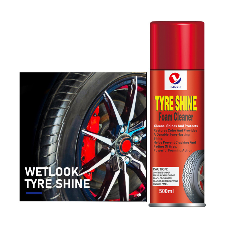 Factory Wholesale Car Care Product Aerosol Foam Cleaner Spray Concentrate Solution Dust Remover Silicone Tire Shine