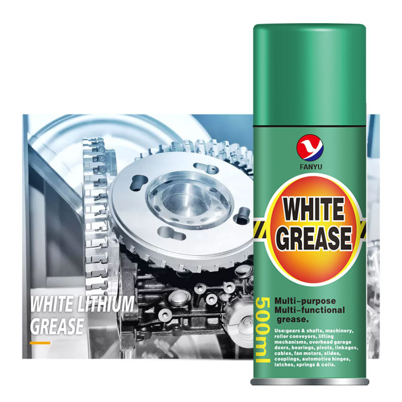 Car Chain Maintenance Oil White Lithium Grease Lubricant Spray With High Quality Industrial Grease Spray