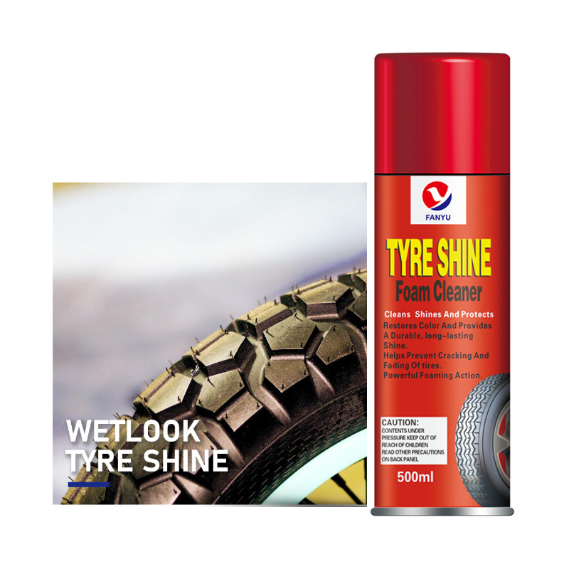 High Quality Spray Gloss Polish Shine Protective Car Tyre Shine Foam Cleaner For Car Tyre