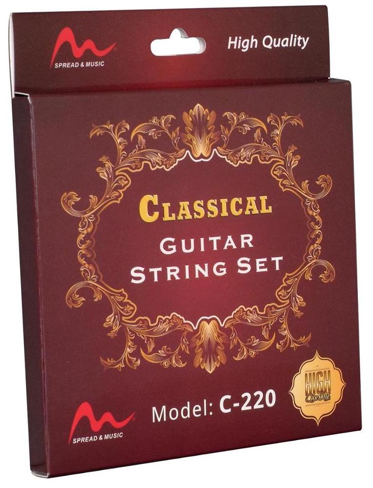 Classical guitar high quality nylon string silver-plated C-320 with paper box,guitar accessories