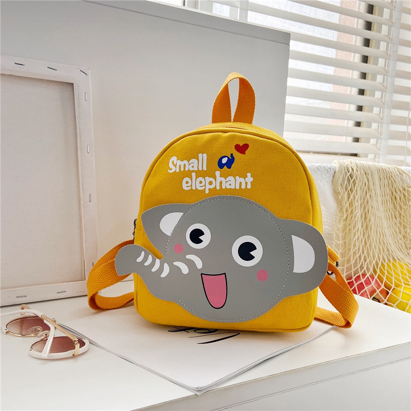 Hot Selling Fashion Children'S Backpack Canvas Cartoon Backpack Cute Boys And Girls Kindergarten School Bag