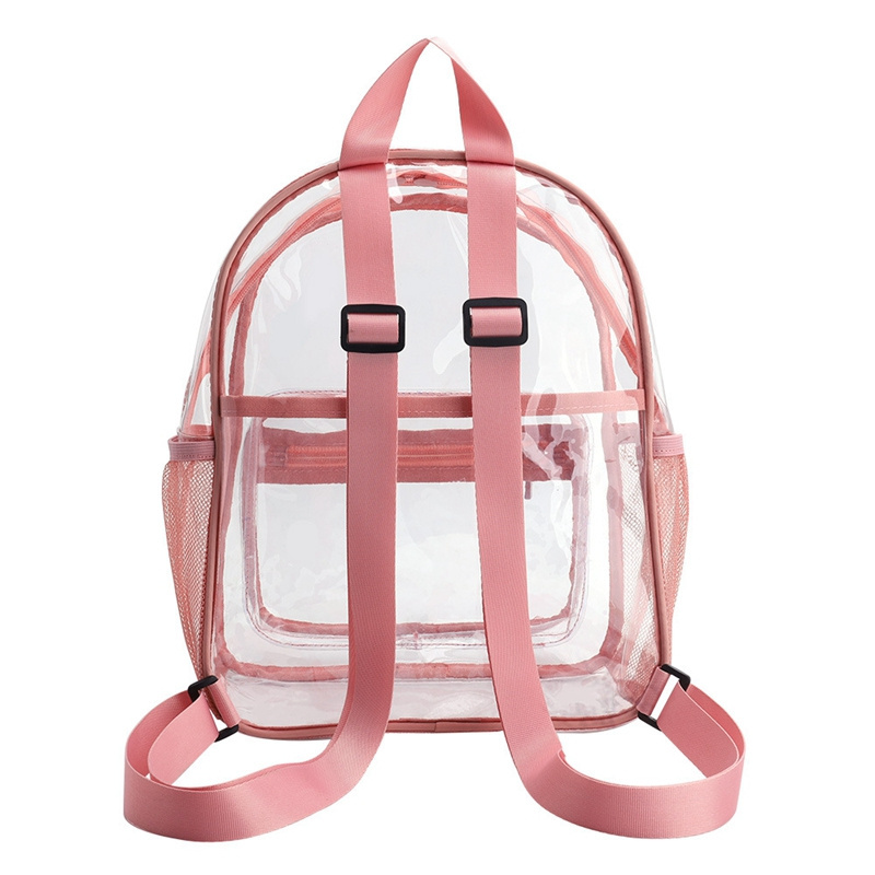 New Color Transparent Backpacks Fashionable PVC Jelly Bags Men and Women Backpacks Students Schoolbags Waterproof Storage