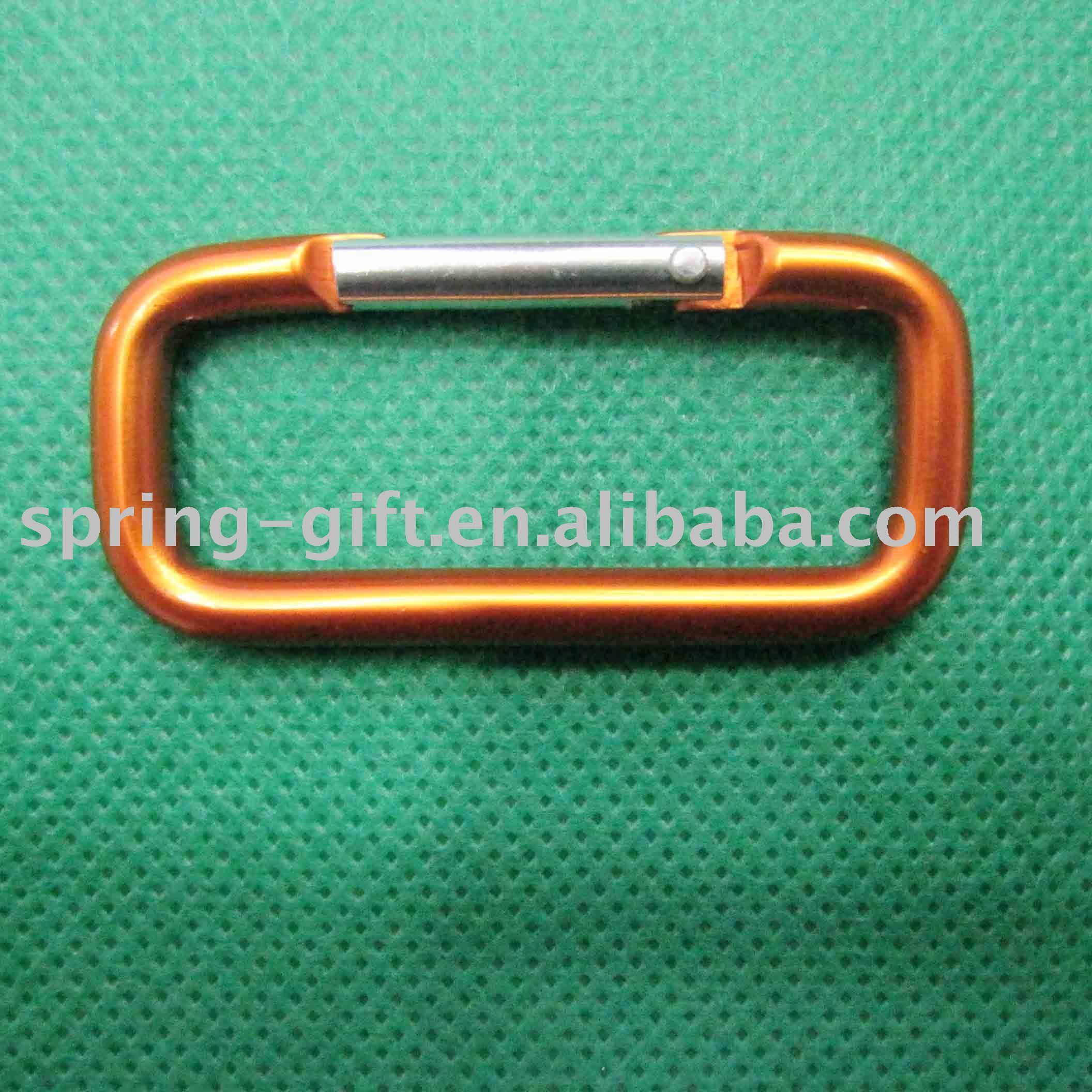 rectangle shape carabiner metal snaps spring  hook