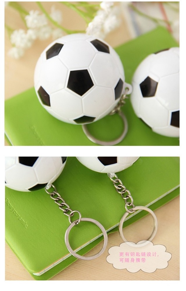 Customized logo soccer ball pen key chain,football Ballpoint pen with keychain