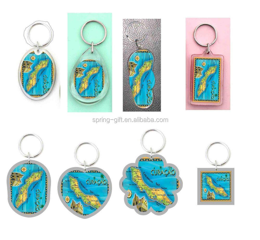 Bahamas tourist souvenir llaveros keychain Beautiful scenery seaside acrylic key ring