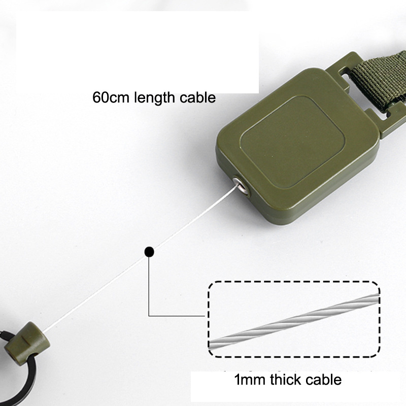 Retractable Carabiner Badge Holder with 23.6