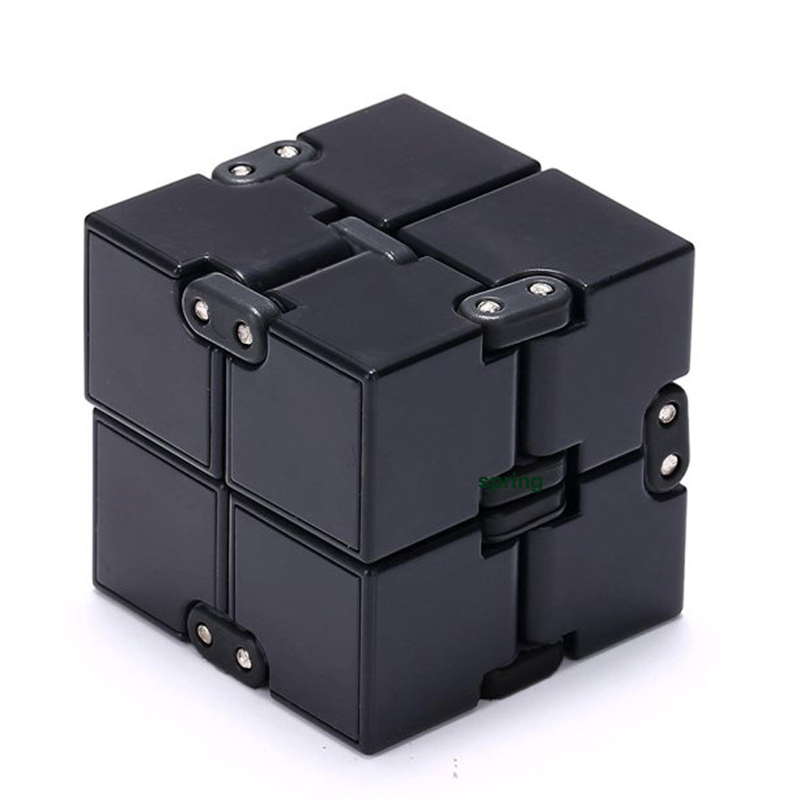 infinity  Magic Cube for Kids and Adults Mini Gadget Spinner Fidget Toy Better for Stress and Anxiety Relief and Kill Time Black